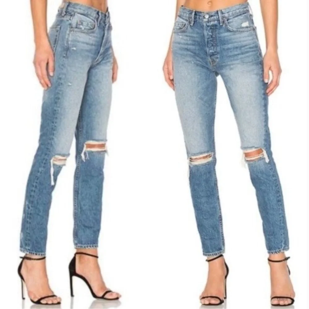 GRLFRND - Karolina Jeans - Ripped knee - Color: What Is Life - Size: 26 - Picture 6 of 6